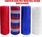 4 Roll Independence Day Wired Edge Ribbon 10 Inch x 30 feet 4th of July Red White and Blue Metallic Foil Mesh Ribbon for Independence Day Patriotic Wreaths